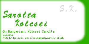 sarolta kolcsei business card