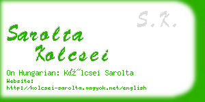 sarolta kolcsei business card